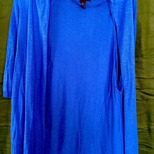 Blue cardigan short sleeve